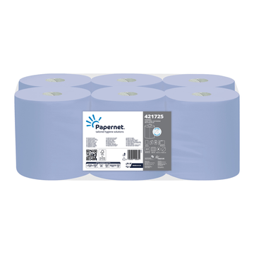 Papernet - 2ply 150m Blue Centrefeed - 6 Pack - Life Cleaning & Hygiene Supplies - 421725