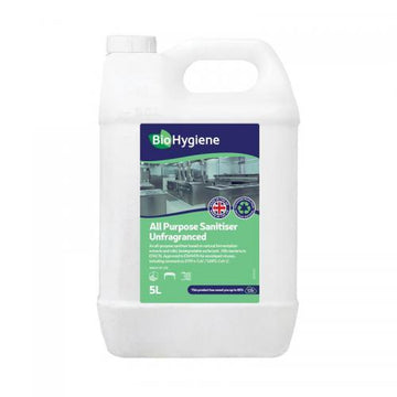BioHygiene - BioHygiene All Purpose Sanitiser Unfragranced Concentrated - 5 Litre - Life Cleaning & Hygiene Supplies - BH115