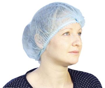 IG Healthcare - Pleated Mob Cap/ Hairnet - Life Cleaning & Hygiene Supplies - Blue - 125B