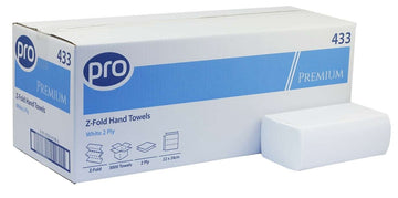 Pro - Pro Z - Fold Hand Towels White 2 Ply - Life Cleaning & Hygiene Supplies - 433