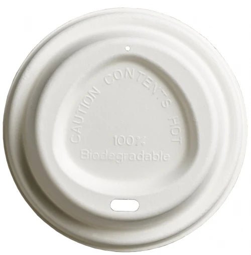 Disp - 10oz - 16oz Bagasse White Sip Thru Lid - Life Cleaning & Hygiene Supplies - 66001