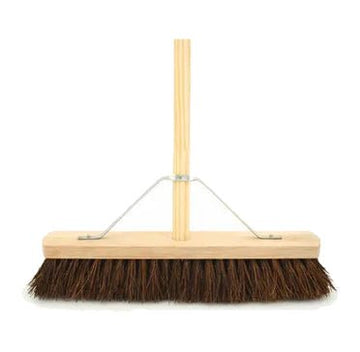 Ramon Hygiene - 18" Bassine Stiff Broom, Handle & Metal Stay - Life Cleaning & Hygiene Supplies - BBC18.5COM