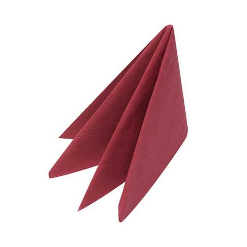 Life Cleaning & Hygiene Supplies - 2 Ply 40cm Dinner Napkin 8 - Fold Bordeaux - Life Cleaning & Hygiene Supplies - TNP00800