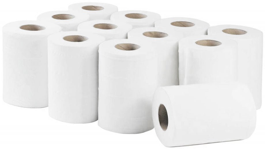 Life Cleaning & Hygiene Supplies - 2 Ply White Mini Centrefeed 60m 12 Pack - Life Cleaning & Hygiene Supplies - CWH160