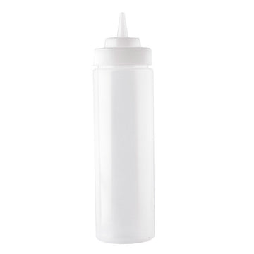 Tablecraft - 24 oz Squeeze Bottle, Clear with Natural TipTop - Life Cleaning & Hygiene Supplies - 12463C - 12