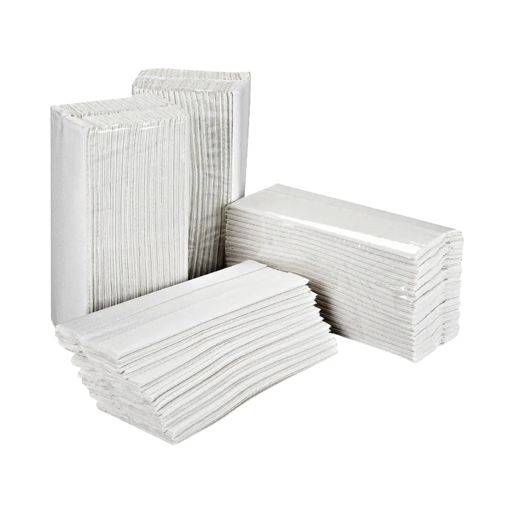 2Work - 2Work Hand Towel 2 Ply C - Fold White PK2355 - Life Cleaning & Hygiene Supplies - 2W70063