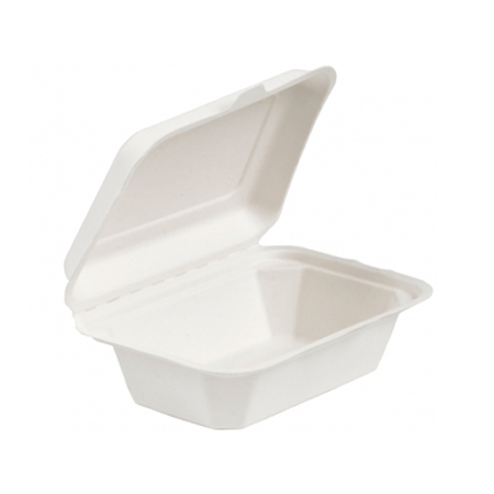 Dispo - 7" x 5" Bagasse Clamshell Lunch Box - Life Cleaning & Hygiene Supplies - 91022