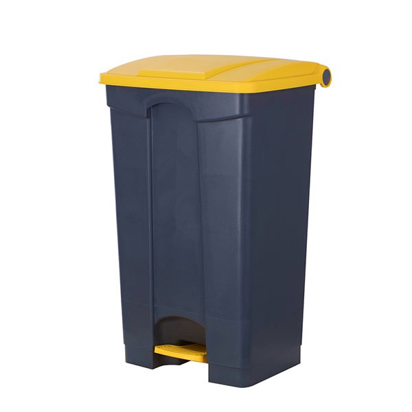 Ramon Hygiene - 87L Pedal Bin Yellow/Black - Life Cleaning & Hygiene Supplies - AF07318Y