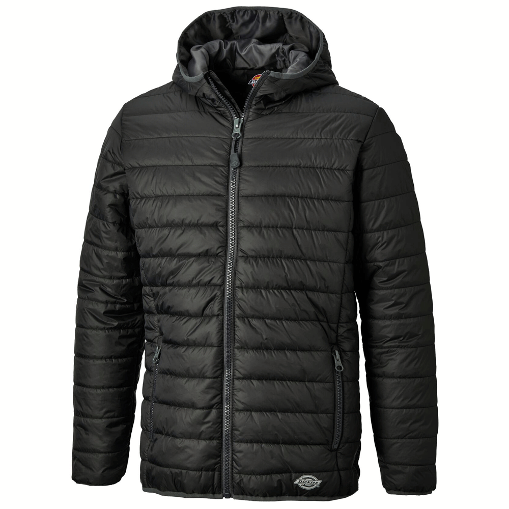 Dickies Stamford Puffer Jacket Black Gray Large
