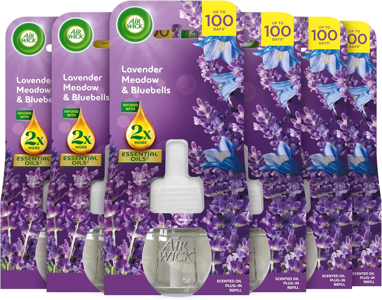 Air Wick - Air Wick Liquid Electric Plug Diffuser + 4 Refills 19ml Purple Lavender Meadow (Pack of 5) - Life Cleaning & Hygiene Supplies - RK78689