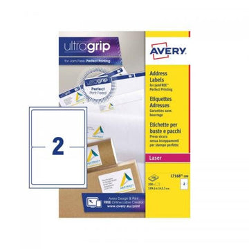 Avery - Avery Shipping Labels 200x143mm L7168 - 100 2 Per Sheet PK200 - Life Cleaning & Hygiene Supplies - 44286AV