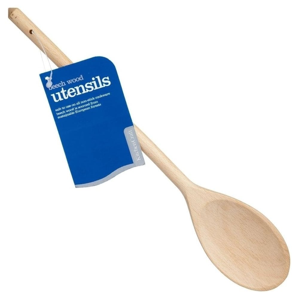 KitchenCraft - Beech Wood Spoon - Life Cleaning & Hygiene Supplies - 10" - KCSPOON10