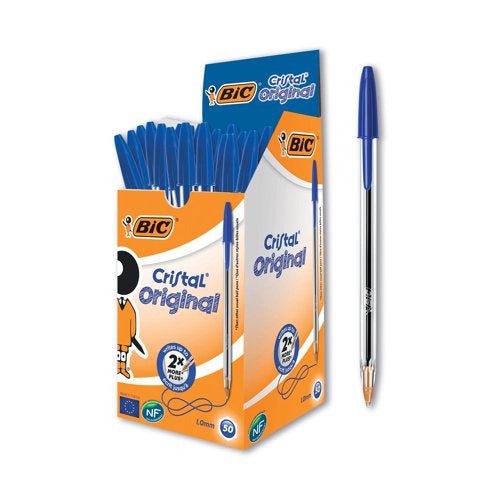 BIC - Bic Cristal Ballpoint Pen 1.0mm Tip 0.32mm Line - Life Cleaning & Hygiene Supplies - Blue - 68625BC