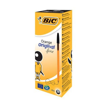 BIC - Bic Orange Ballpoint Pen 0.8mm Tip 0.30mm Line - Life Cleaning & Hygiene Supplies - Black - 68688BC