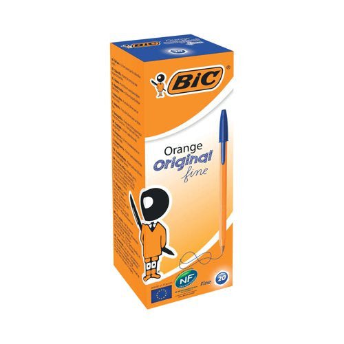 BIC - Bic Orange Ballpoint Pen 0.8mm Tip 0.30mm Line - Life Cleaning & Hygiene Supplies - Blue - 68695BC