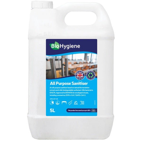 BioHygiene - BioHygiene All Purpose Sanitiser Fragranced Concentrate 5 Litre - Life Cleaning & Hygiene Supplies - BH116