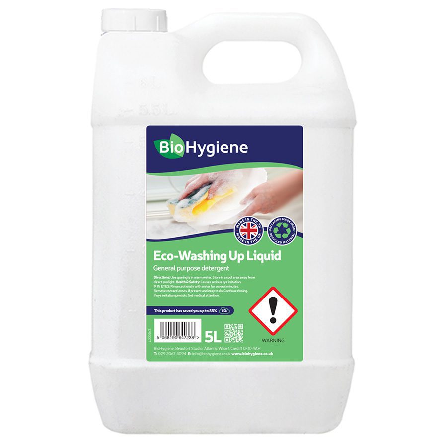 BioHygiene - Biohygiene Eco Washing Up Liquid 5L - Life Cleaning & Hygiene Supplies - BH006