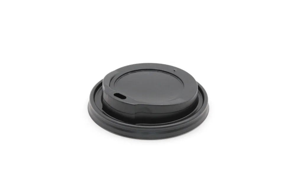 GreenPak - Black 90mm Sip Through Lid 12oz & 16oz - Life Cleaning & Hygiene Supplies - 91.0304.0402000