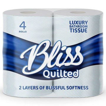 Bliss - Bliss Toilet Rolls Luxury 2ply Quilted (Pack of 40) - Life Cleaning & Hygiene Supplies - BDQ2PLY4PK