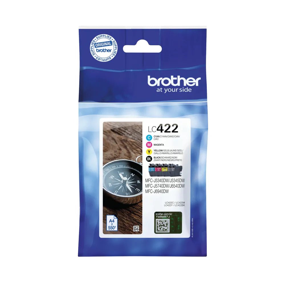 Brother - Brother LC422 Inkjet Cartridge CMYK Multipack - Life Cleaning & Hygiene Supplies - BA81679