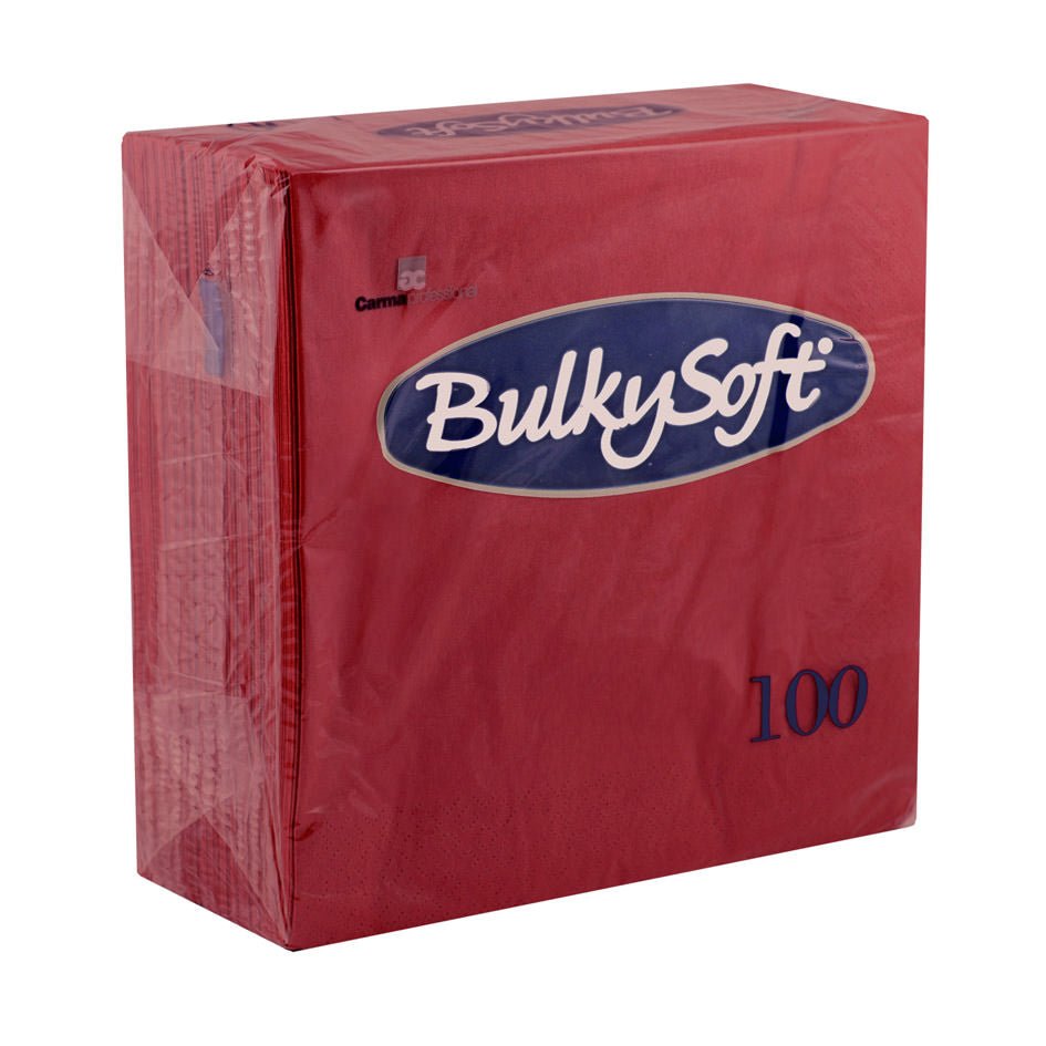 BulkySoft - BulkySoft Dinner Napkin 1/4 Fold 2 Ply Bordeaux 40 x 40 - Life Cleaning & Hygiene Supplies - 32083