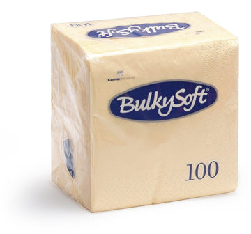 BulkySoft - BulkySoft Dinner Napkins 40x40 2 ply Creme - Life Cleaning & Hygiene Supplies - 32077