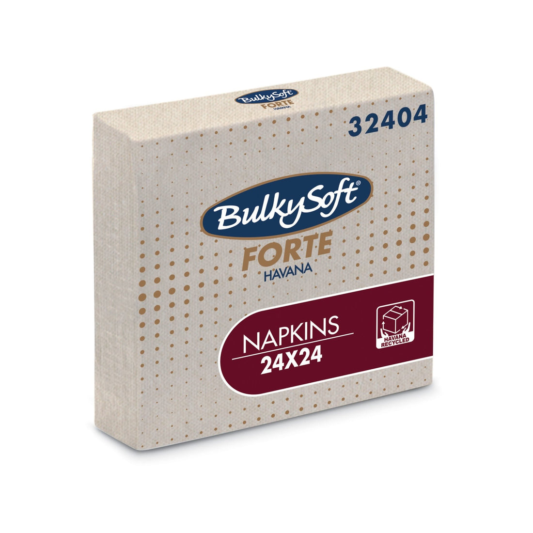 BulkySoft - BulkySoft Havana Cocktail Napkin 1/4 Fold 2 Ply Kraft 24 x 24 - Life Cleaning & Hygiene Supplies - 32404