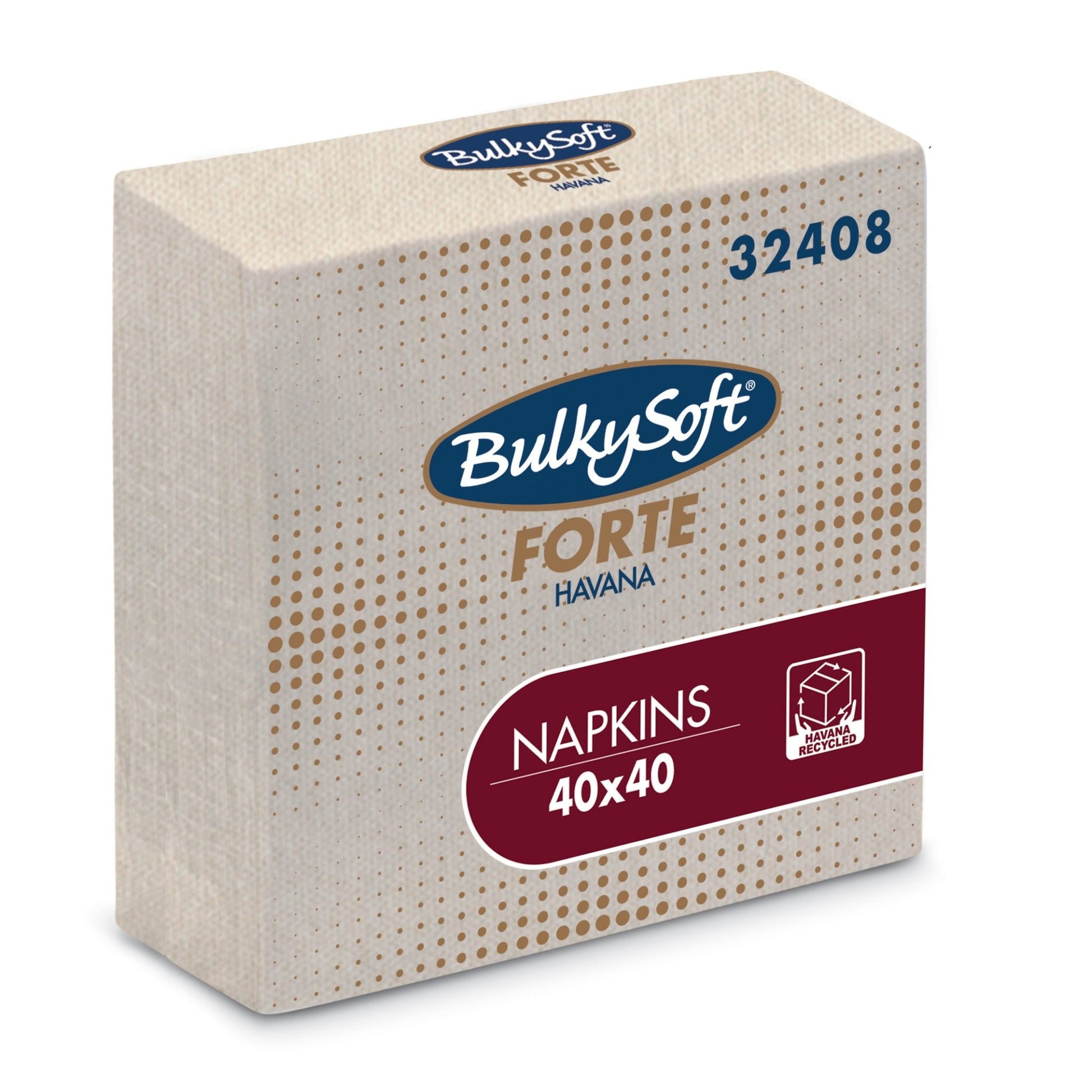 BulkySoft - BulkySoft Havana Dinner Napkin 1/4 Fold 2 Ply Kraft 40 x 40 - Life Cleaning & Hygiene Supplies - 32408