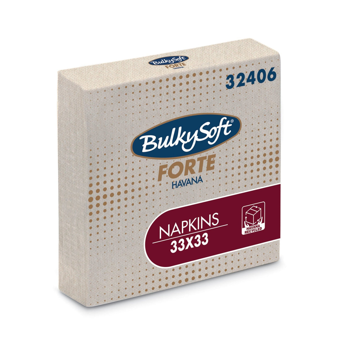 BulkySoft - BulkySoft Havana Lunch Napkin 1/4 Fold 2 Ply 33 x 33 - Life Cleaning & Hygiene Supplies - 32406