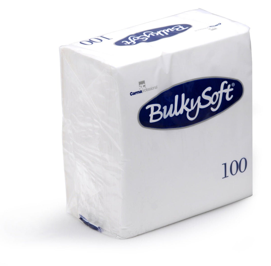 BulkySoft - BulkySoft Lunch Napkins 1/4 Fold 2 Ply White 33 x 33 - Life Cleaning & Hygiene Supplies - 32980