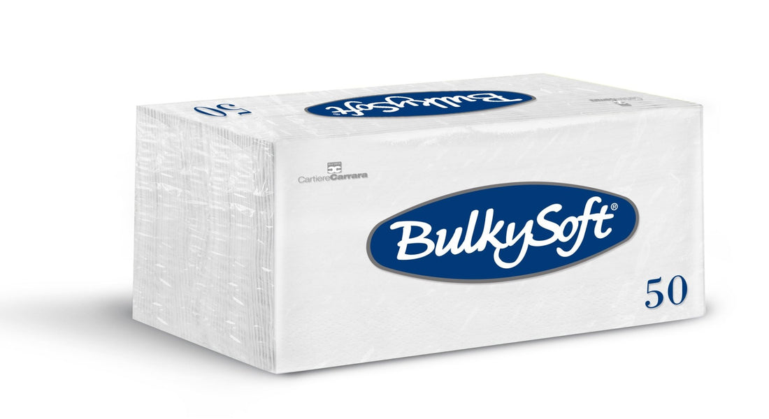 BulkySoft - BulkySoft Lunch Napkins 1/8 Fold 2 Ply White 33 x 33 - Life Cleaning & Hygiene Supplies - 32780
