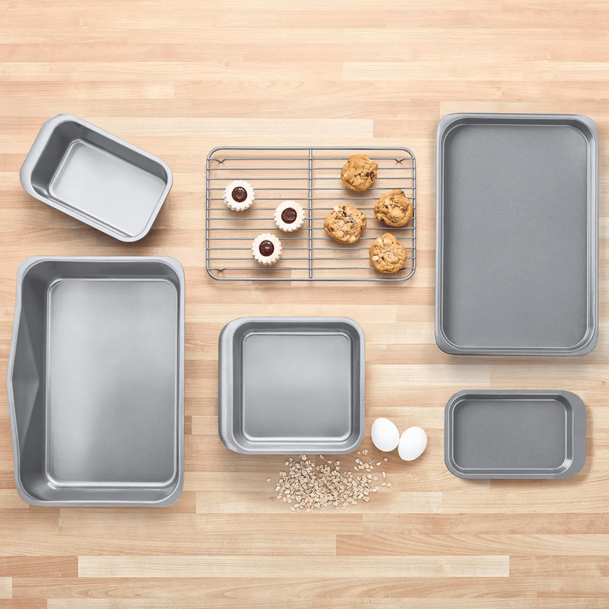 Kitchen Craft - Chicago Metallic 6 Piece Non - Stick Stacking Metal Bakeware Set - Life Cleaning & Hygiene Supplies - CMET26639