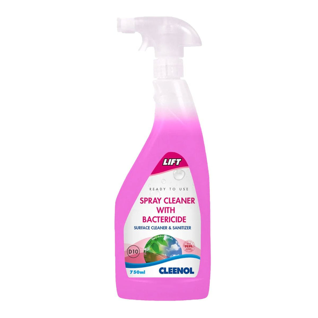 Cleenol - Cleenol Lift Food Safe Spray Cleaner with Bactericide 750ml - Life Cleaning & Hygiene Supplies - 57549