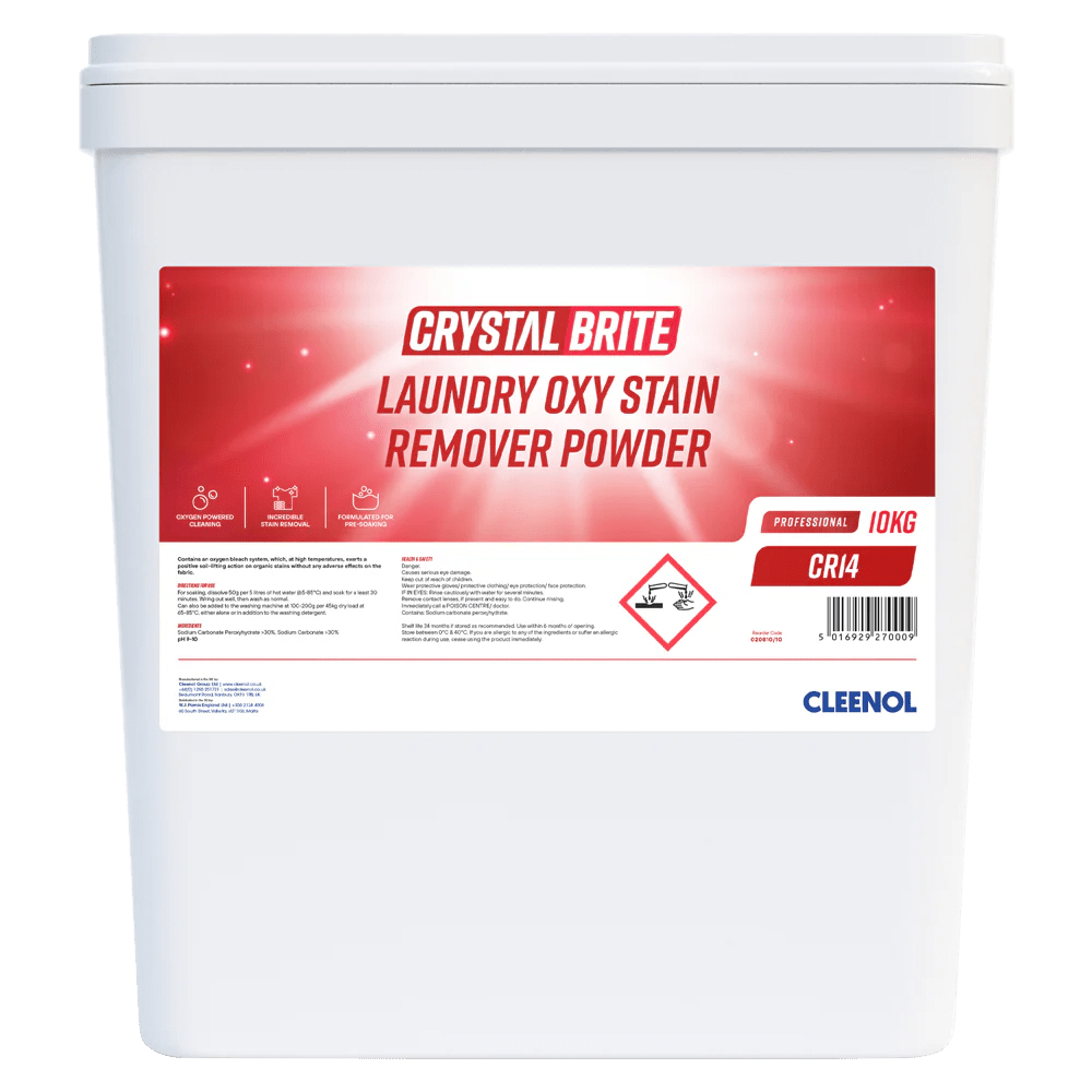 Cleenol - Crystalbrite Oxycleen Laundry Stain Remover 10kg - Life Cleaning & Hygiene Supplies - 020810/10