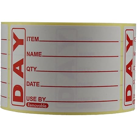 Life Cleaning & Hygiene Supplies - Day Food Label Roll - Life Cleaning & Hygiene Supplies - CSPEC051438