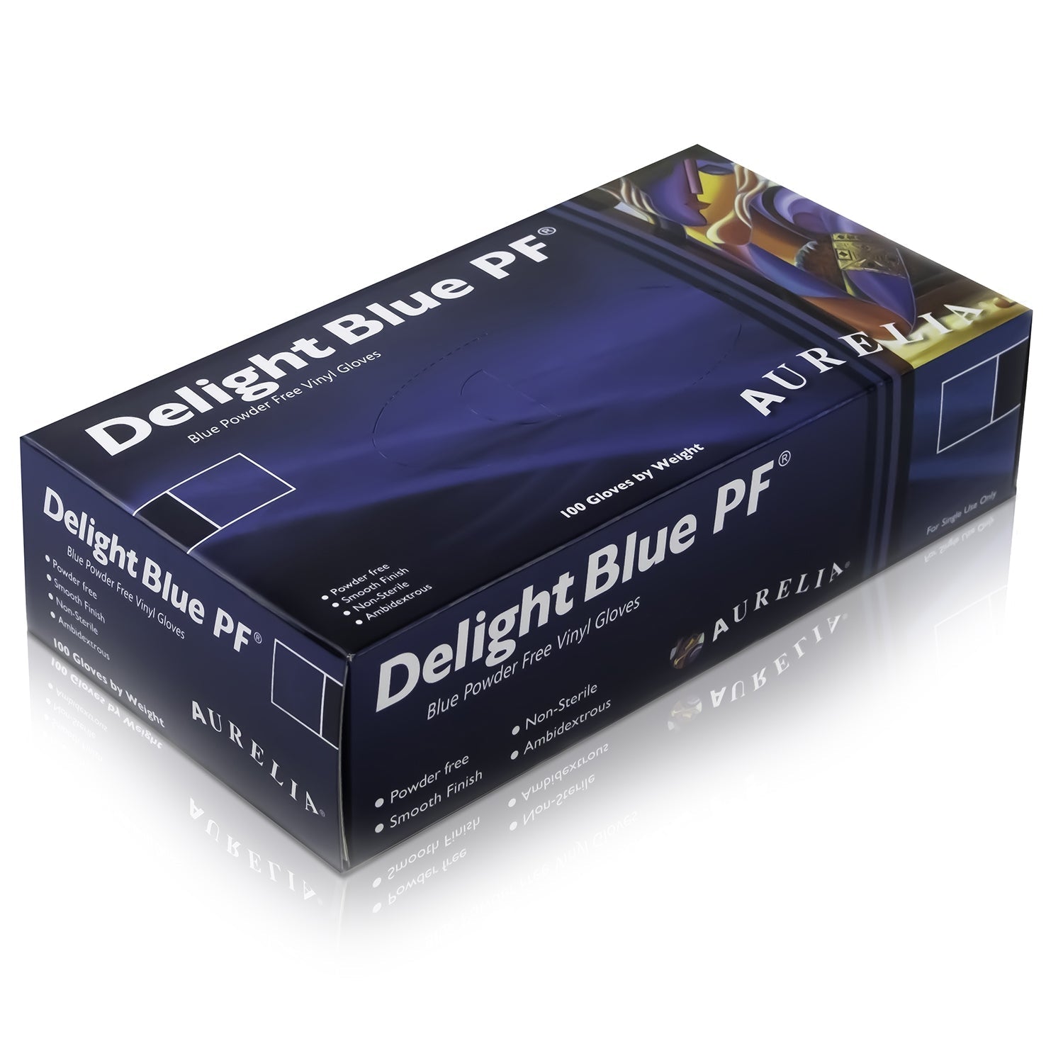 Aurelia - Delight Blue P/F Vinyl Glove - Life Cleaning & Hygiene Supplies - S - 38996