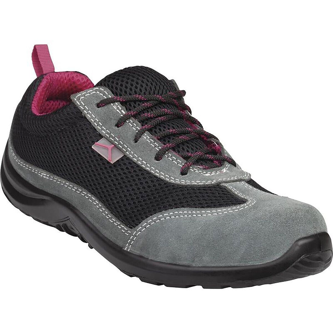 Delta Plus - Delta Plus COMOS Women's Black, Grey Stainless Steel Toe Capped Safety Trainers - Life Cleaning & Hygiene Supplies - COMOSPNO36