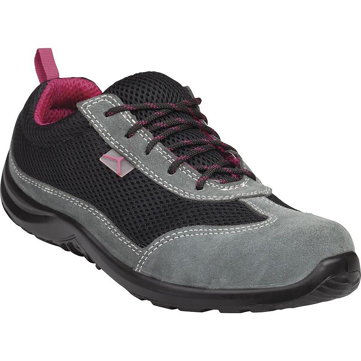 Delta Plus - Delta Plus COMOS Women's Black, Grey Stainless Steel Toe Capped Safety Trainers - Life Cleaning & Hygiene Supplies - COMOSPNO36