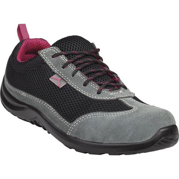 Delta Plus - Delta Plus COMOS Women's Black, Grey Stainless Steel Toe Capped Safety Trainers - Life Cleaning & Hygiene Supplies - COMOSPNO36