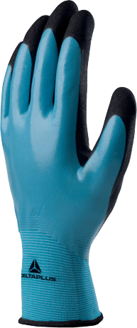 Delta Plus - Delta Plus VV636 Fully Coated Wet & Dry Nitrile Glove - Life Cleaning & Hygiene Supplies - 10 - VV636BL10