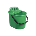 Ramon Hygiene - Deluxe Mop Bucket & Wringer | 12 Litre - Life Cleaning & Hygiene Supplies - Green - 5050G