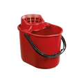 Ramon Hygiene - Deluxe Mop Bucket & Wringer | 12 Litre - Life Cleaning & Hygiene Supplies - Red - 5050R