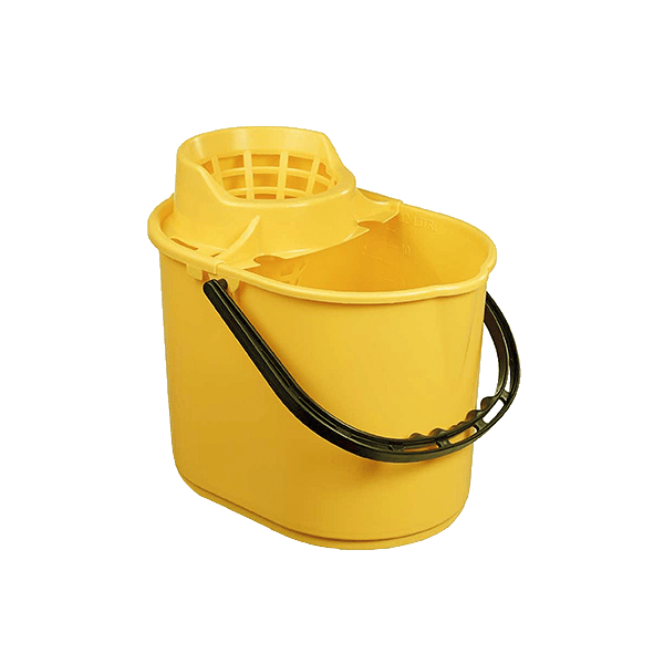Ramon Hygiene - Deluxe Mop Bucket & Wringer | 12 Litre - Life Cleaning & Hygiene Supplies - Yellow - 5050Y