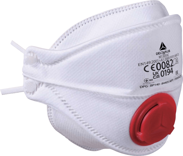 Delta Plus - Disbosable FFP3 Mask with 4 Fold - Life Cleaning & Hygiene Supplies - M1305VC