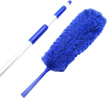 Life Cleaning & Hygiene Supplies - Feather Duster, Extendable Microfibre Duster with 108" Telescoping Extension Pole, Bendable Dusters Washable Hand Dusters for Cleaning High - Life Cleaning & Hygiene Supplies - SPEC20932