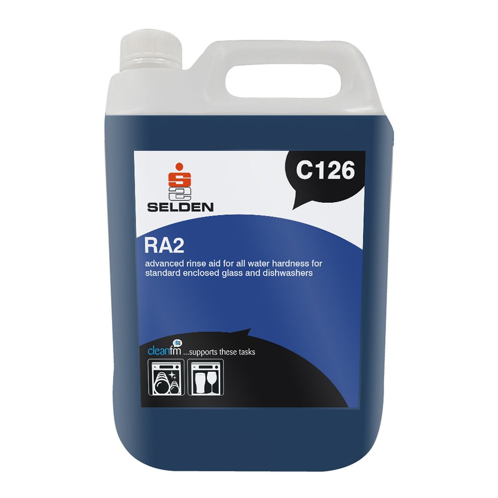 Selden - Hard Water Acidic Machine Dishwashing Rinse Aid | C126 | RA2 - Life Cleaning & Hygiene Supplies - C126 - 5LX2 - SELDEN