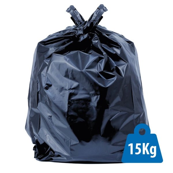  - Heavy Duty Wheelie Bin Liners 27" x 46" x 51" 20kg Black - Life Cleaning & Hygiene Supplies - ECO500B