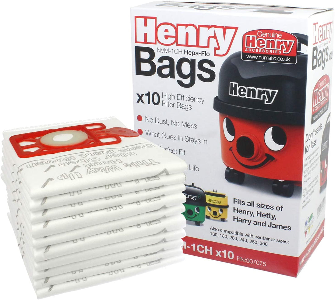 Henry - Henry Hoover Bags NVM - 1CH HepaFlo Vacuum Dust Bags 10 Pack - Life Cleaning & Hygiene Supplies - 907545