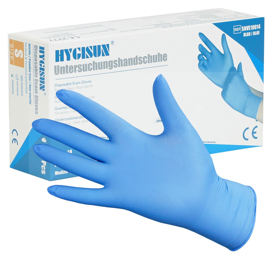 Hygisun - Hygisun Blue Nitrile Gloves - Life Cleaning & Hygiene Supplies - S - 1061
