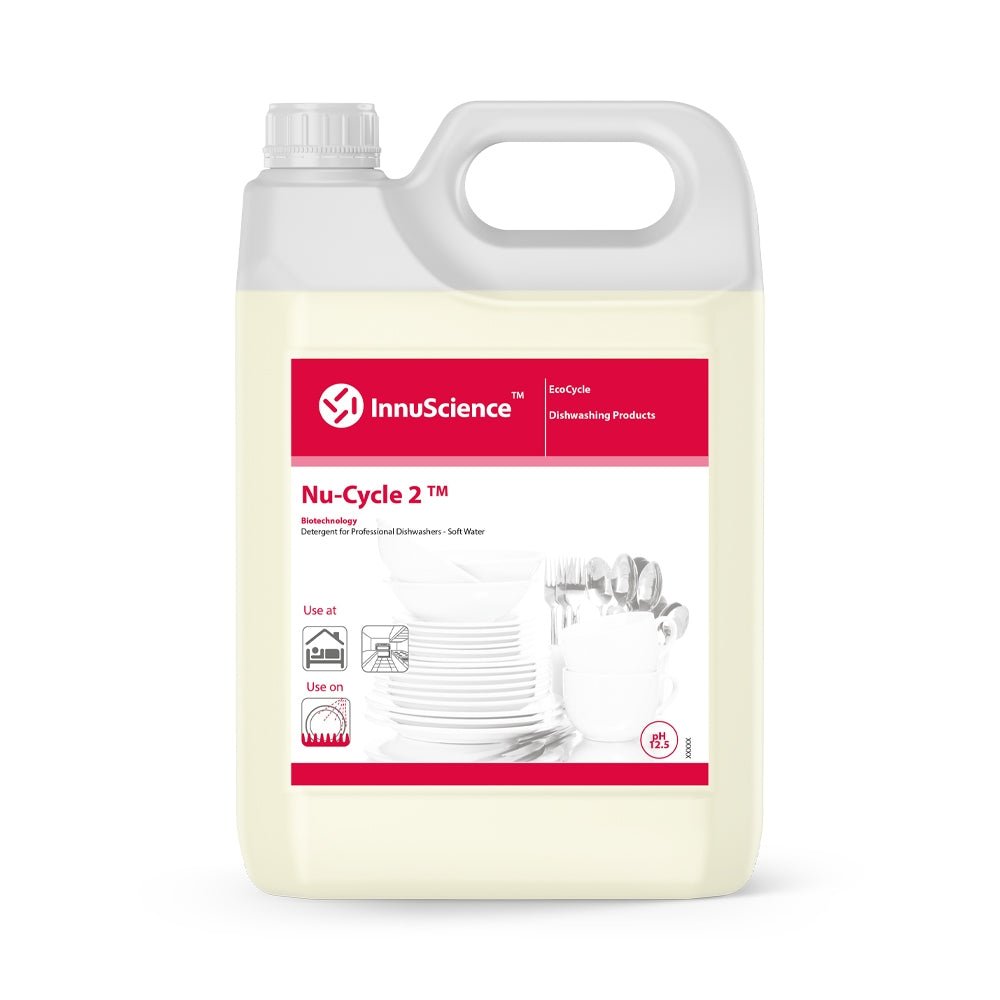 Innuscience - Innuscience Nu - Cycle 2 Detergent for Professional Dishwashers 5 Litre - Life Cleaning & Hygiene Supplies - 36871